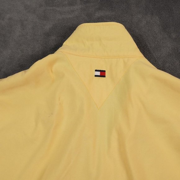 VTG Tommy Hilfiger Golf Jacket Mens M Yellow Langley Airforce Base Eaglewood GC - Picture 10 of 13